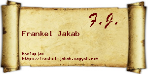 Frankel Jakab névjegykártya